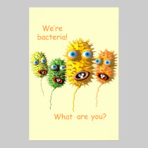 Cartoon Bacteria poster posters