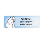 Cartoon Bare Eyed Cockatoo Custom Return Address Label