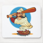 Cartoon Baseball Batter Mouse Pads