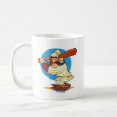 Cartoon Baseball Batter Mug - fun and colorful cartoon baseball player.