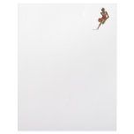 cartoon basketball player character dribbling custom letterhead