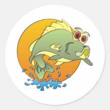 Cartoon Bass Stickers