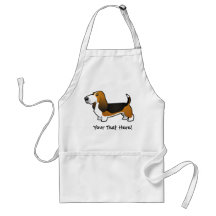 Cartoon Basset Hound Aprons