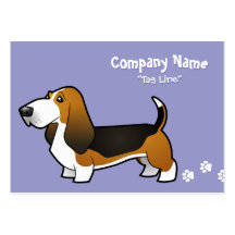 Cartoon Basset Hound Business Card