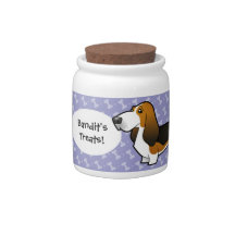 Cartoon Basset Hound Candy Dishes