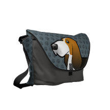 Cartoon Basset Hound Commuter Bag