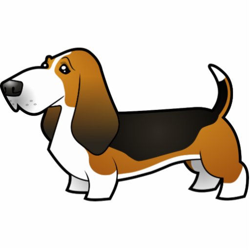 Cartoon Basset Hound Photo Cutouts | Zazzle