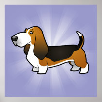 Cartoon Basset Hound Posters