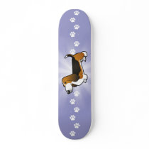 Cartoon Basset Hound Custom Skate Board