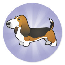 Cartoon Basset Hound Sticker