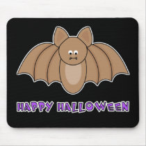Cartoon Bat Happy Halloween Mousepad