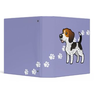 Cartoon Blue Ticked Beagle Binder