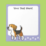 Cartoon Beagle Note Pad
