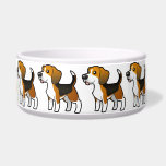 Cartoon Beagle Dog Food Bowl