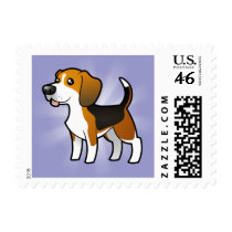 Cartoon Beagle Postage Stamp