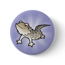Cartoon Bearded Dragon / Rankin Dragon Pinback Buttons