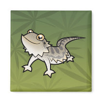 Cartoon Bearded Dragon / Rankin Dragon Fridge Magnet
