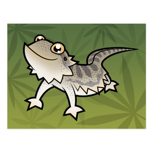 Cartoon Bearded Dragon / Rankin Dragon Postcard | Zazzle