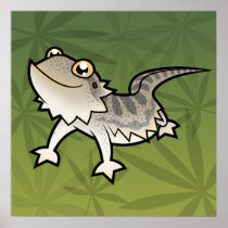 Cartoon Bearded Dragon / Rankin Dragon Poster