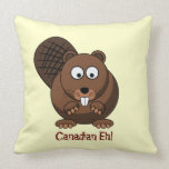 Cartoon Beaver American MoJo Pillows