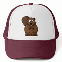 Cartoon Beaver Cap Mesh Hats