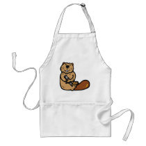 Cartoon Beaver for International Beaver Day Aprons