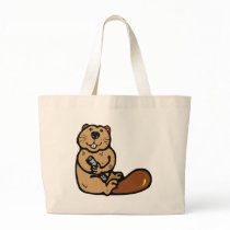 Cartoon Beaver for International Beaver Day Bag