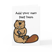 Cartoon Beaver for International Beaver Day Greeting Cards