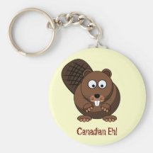 Cartoon Beaver Keychain