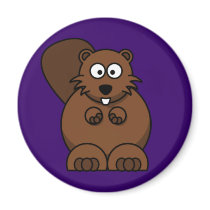 Cartoon Beaver Magnets