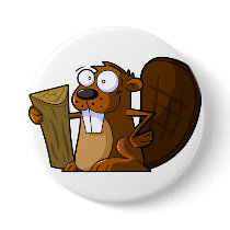 Cartoon Beaver Pin buttons