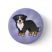 Cartoon Bernese Mountain Dog Buttons