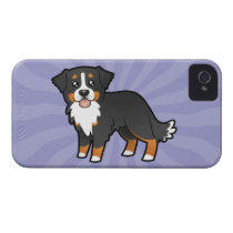 Cartoon Bernese Mountain Dog Case-mate Iphone 4 Case
