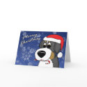 Cartoon Bernese Mountain Dog Christmas Card by MenagerieMayhem Cartoon Bernese Mountain Dog Christmas Card