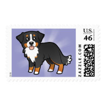 Cartoon Bernese Mountain Dog Postage