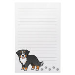 Cartoon Bernese Mountain Dog Stationery Design