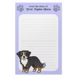 Cartoon Bernese Mountain Dog Personalized Stationery