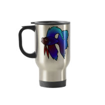 Cartoon Betta Fish / Siamese Fighting Fish Coffee Mugs