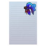 Cartoon Betta Fish / Siamese Fighting Fish Stationery Paper