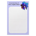 Cartoon Betta Fish / Siamese Fighting Fish Custom Stationery