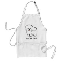 Cartoon Bichon Frise Aprons