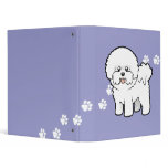 Cartoon Bichon Frise binders
