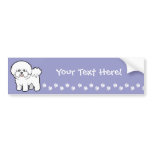 Cartoon Bichon Frise Bumper Sticker