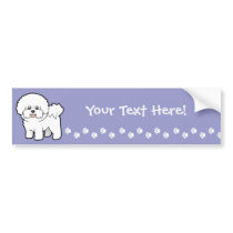 Cartoon Bichon Frise Bumper Sticker
