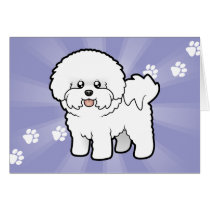 Cartoon Bichon Frise Cards