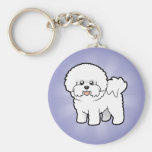 Cartoon Bichon Frise Keychains