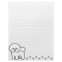 Cartoon Bichon Frise Letterhead Template