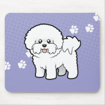 Cartoon Bichon Frise Mouse Pads