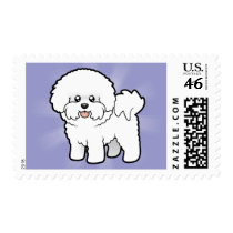 Cartoon Bichon Frise Stamps
