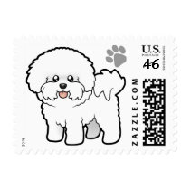 Cartoon Bichon Frise Stamps